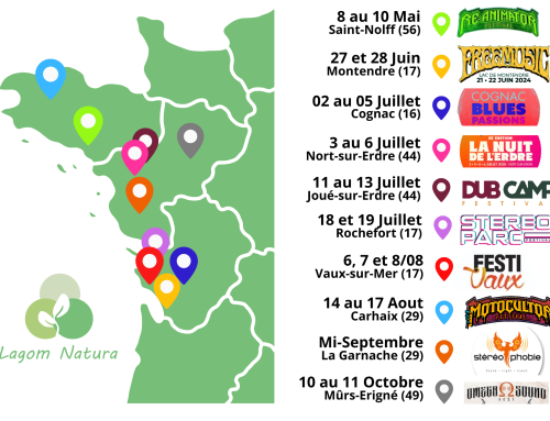 Carte des festivals 2025